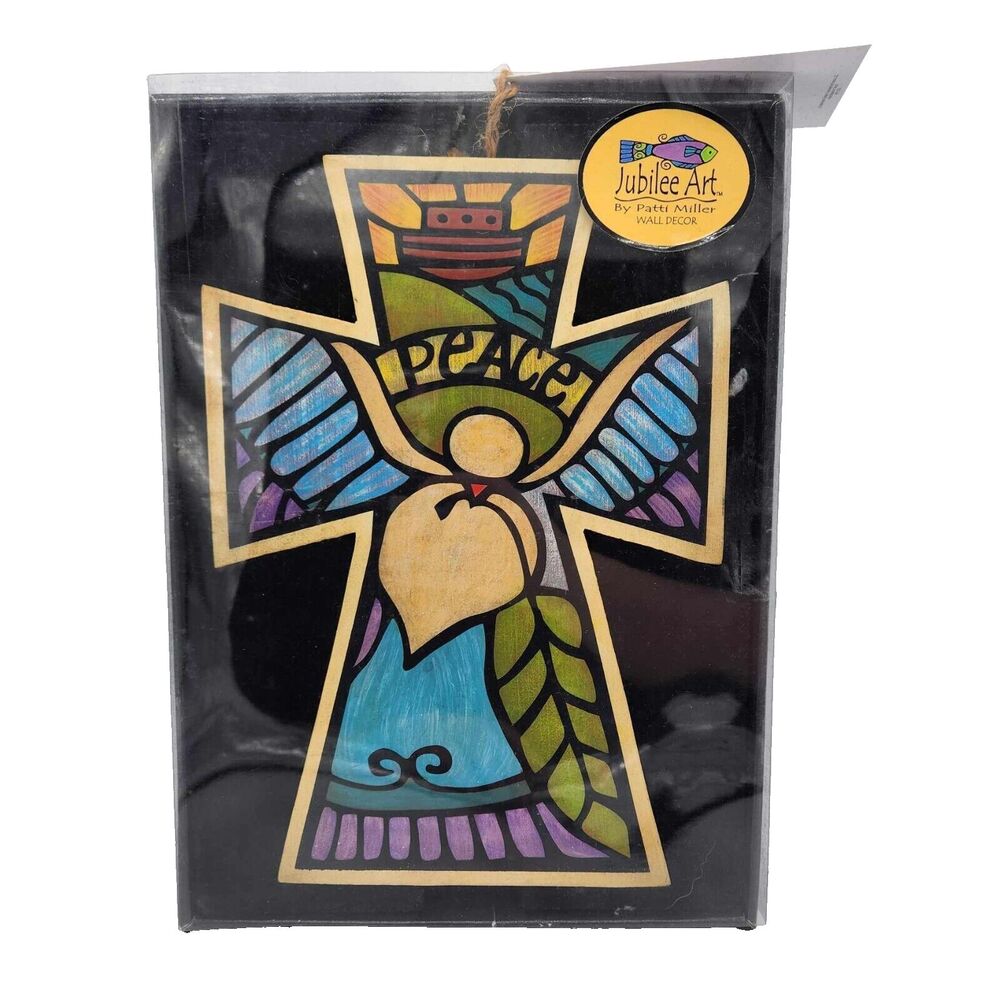 Jubilee Art Peace Angel Cross Wall Hanging 2008 Patti Miller Enesco Religious